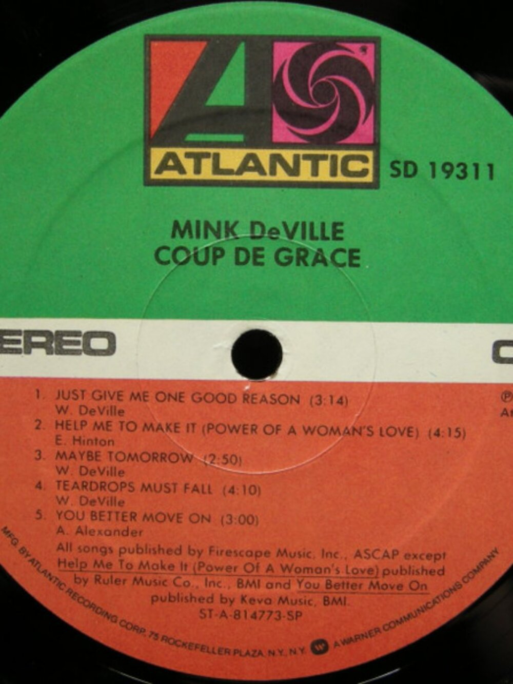 mink willy deville coup de grace 1981 promo lp - r&b soul punk rock cbgb nyc - Picture 3 of 3